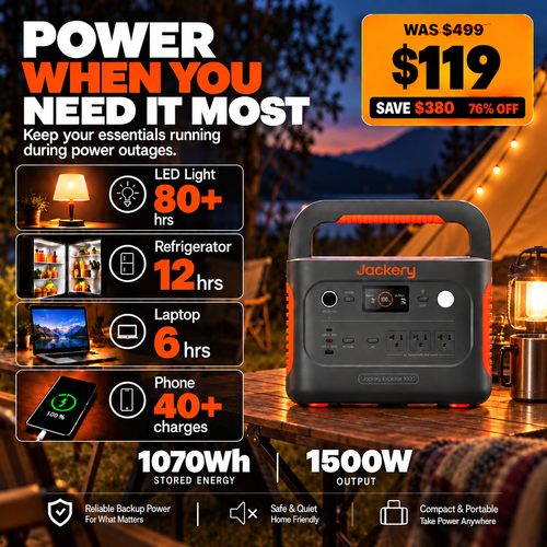 1070Wh Solar Generator Kit + FREE 200W Solar Panel