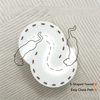 S‑Shaped Felt Cat Cave House with Scratching Surface